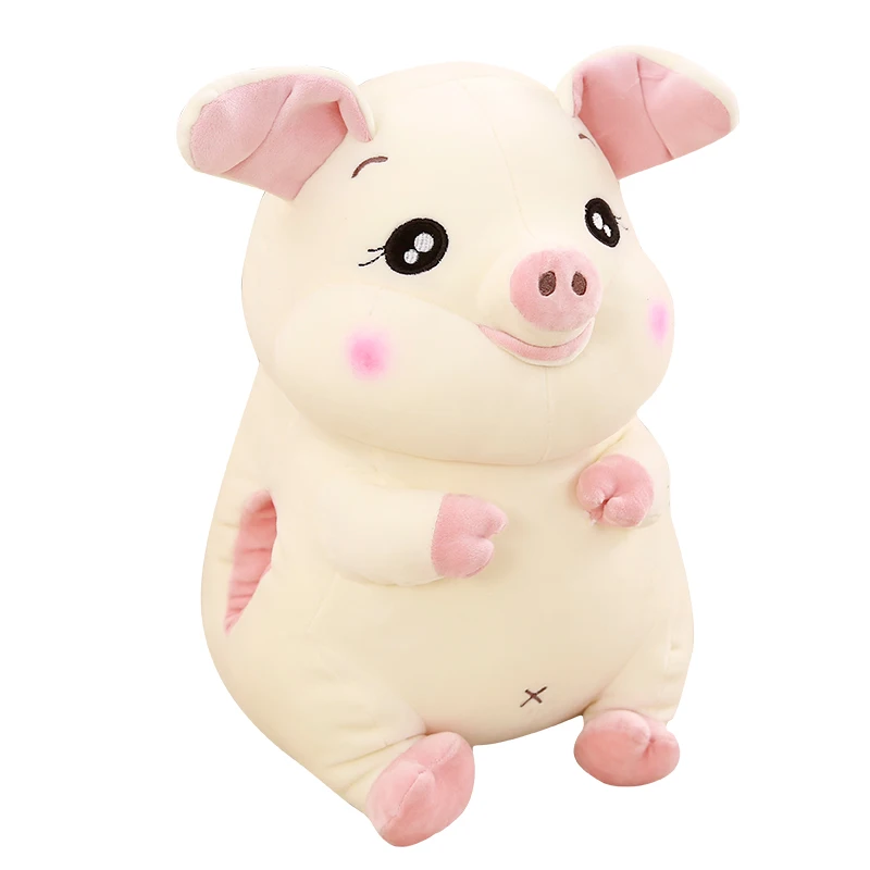 

Hot 2019 New Soft Pink Pig Plush Toy Soft Stuffed Cute Animal Pig Lovely Dolls for Kids Appease Toy Baby's Room Decoration