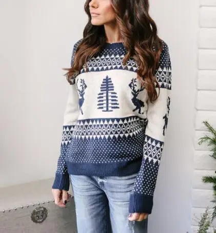 New Autumn Lady Jumper Sweater Pullover Tops Coat Christmas Winter Womens Ladies Warm Brief Sweaters Clothing | Женская одежда