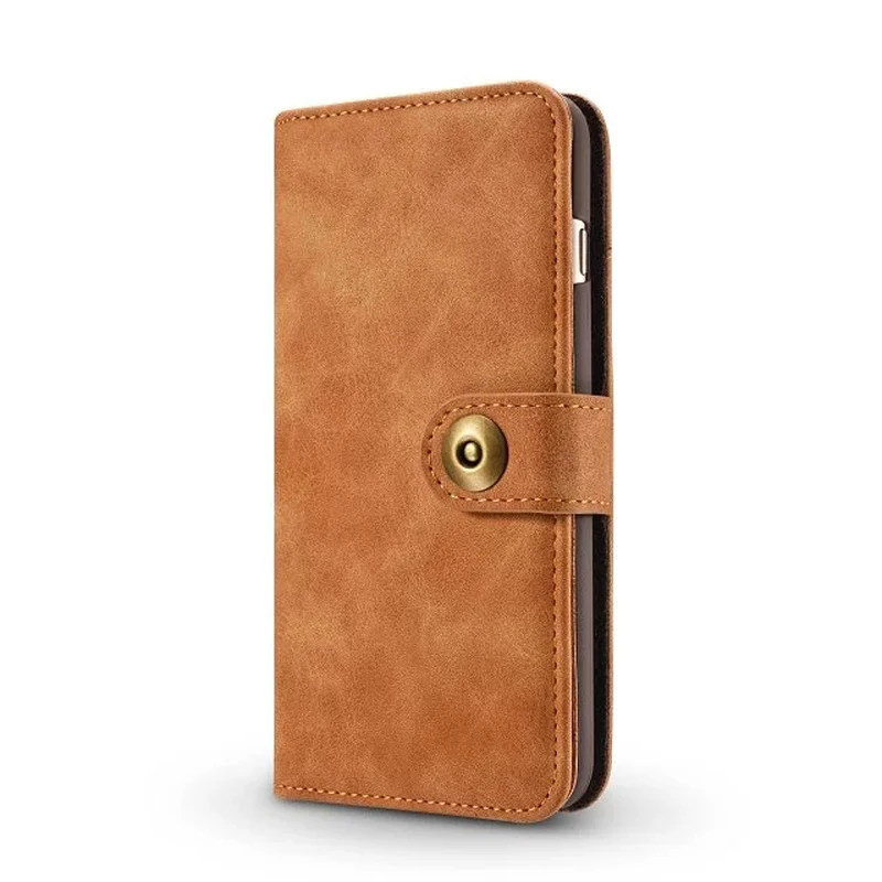 Kisstop Роскошный Ретро Кожаный Бумажник для телефона чехлы iPhone 6 S кошелек откидная