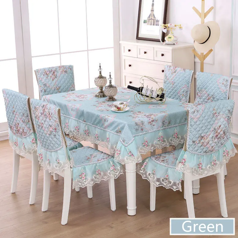 

Luxury Jacquard Fabric Lace Tablecloth for Kitchen Coffee Tea Table Cover Dining Party Banquet Decor Tablecloths Chair Cover Set