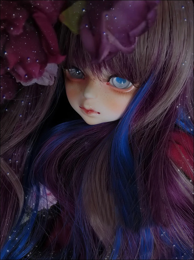 D01-P122 детская игрушка ручной работы 1/3 1/4 аксессуары для кукол BJD/SD кукольный парик черный волшебный микро кудрявый 1 шт