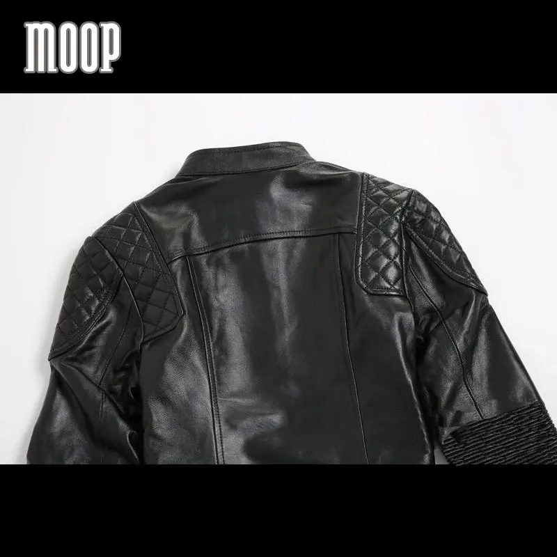 Черный Натуральная кожа Куртки женщин ягненка Moto куртка с поясом jaqueta de couro Chaqueta