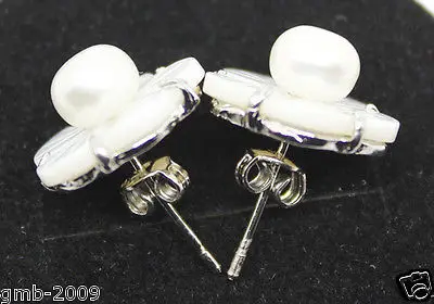 Благородный женский 6-7 мм натуральный белый пресноводный жемчужный корпус