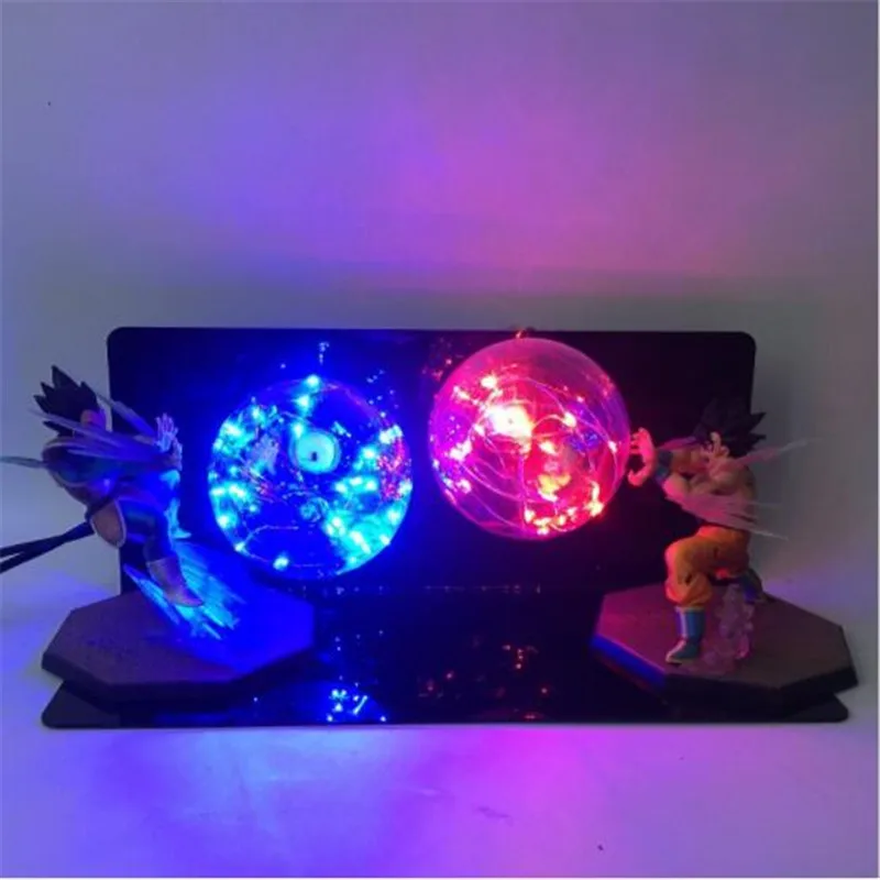 Leedome креативный Красочный ночник Dragon Ball Z Son Goku Vegeta Настольная лампа с двойным