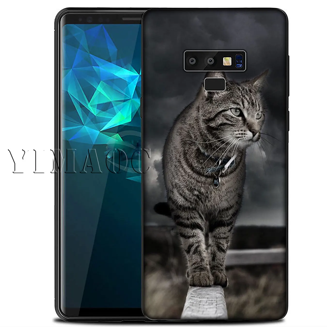 YIMAOC Meow Cartoon cat Soft Silicone Phone Case for Samsung Galaxy A6 A9 A8 A7 2018 A3 A5 2016 2017 Note 9 8 10 Plus Lite | Мобильные