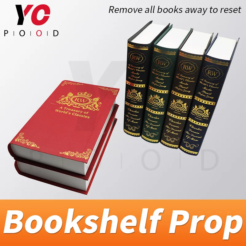 Bookshelf prop реальная жизнь комната побега prop положить все книги в corrct места, чтобы разблокировать takagism игры поставщика yopod