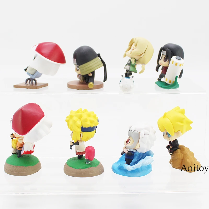 Аниме Наруто Shodai Hokage Senju Tobirama Hiruzen Minato Tsunade Shimura Danzou Kakashi ПВХ фигурка 8 шт./компл