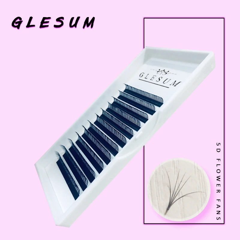 Цветущие ресницы Glesum 5D Mix автоматические цветущие легкое наращивание ресниц
