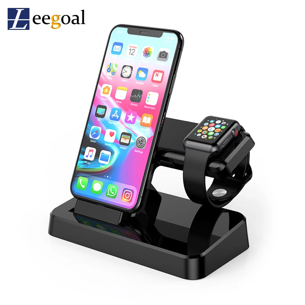 2 в 1 Беспроводное зарядное устройство для Apple iPhone Зарядная база iwatch watch