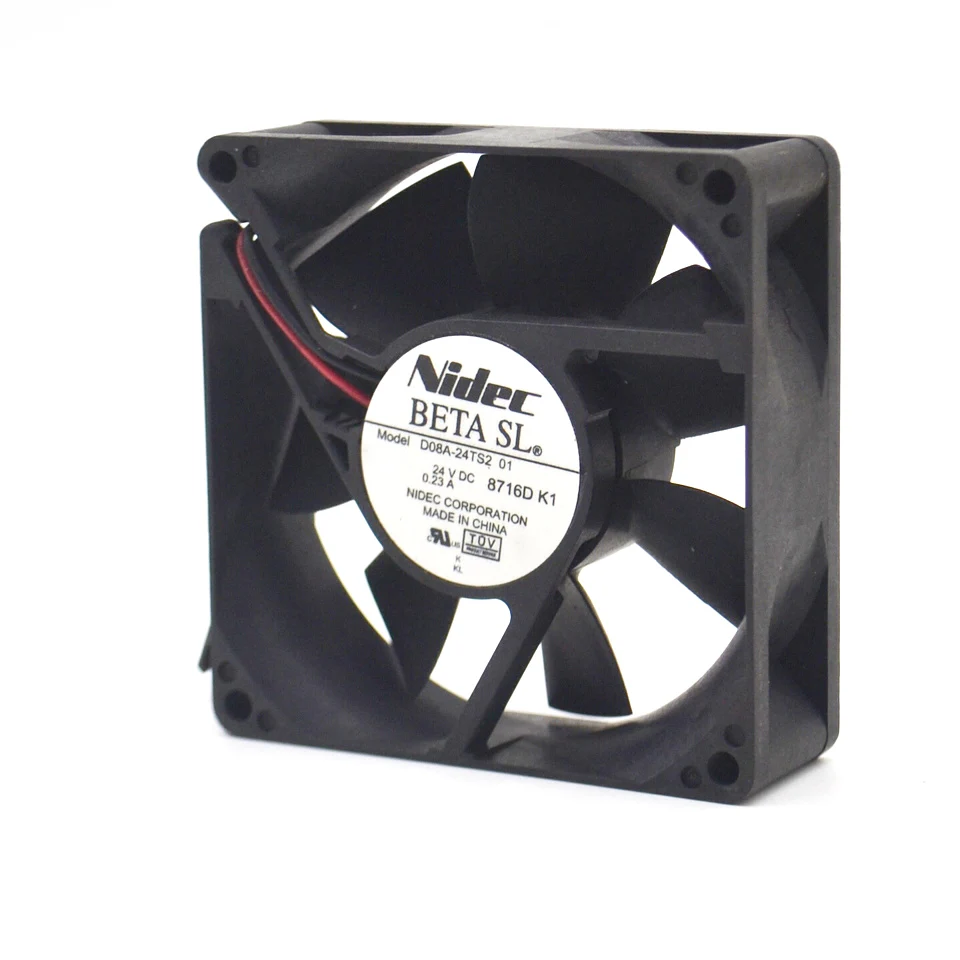 Nidec оригинальный D08A-24TS2 8025 24V 0.23A 8 см 80 мм двухлинейный охлаждающий вентилятор 80*80*25