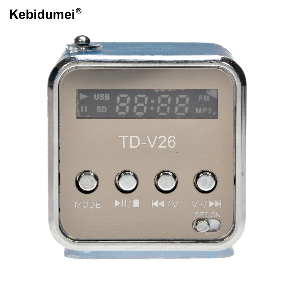 Новая портативная мини колонка с цифровым ЖК дисплеем микроsd TF USB FM радио