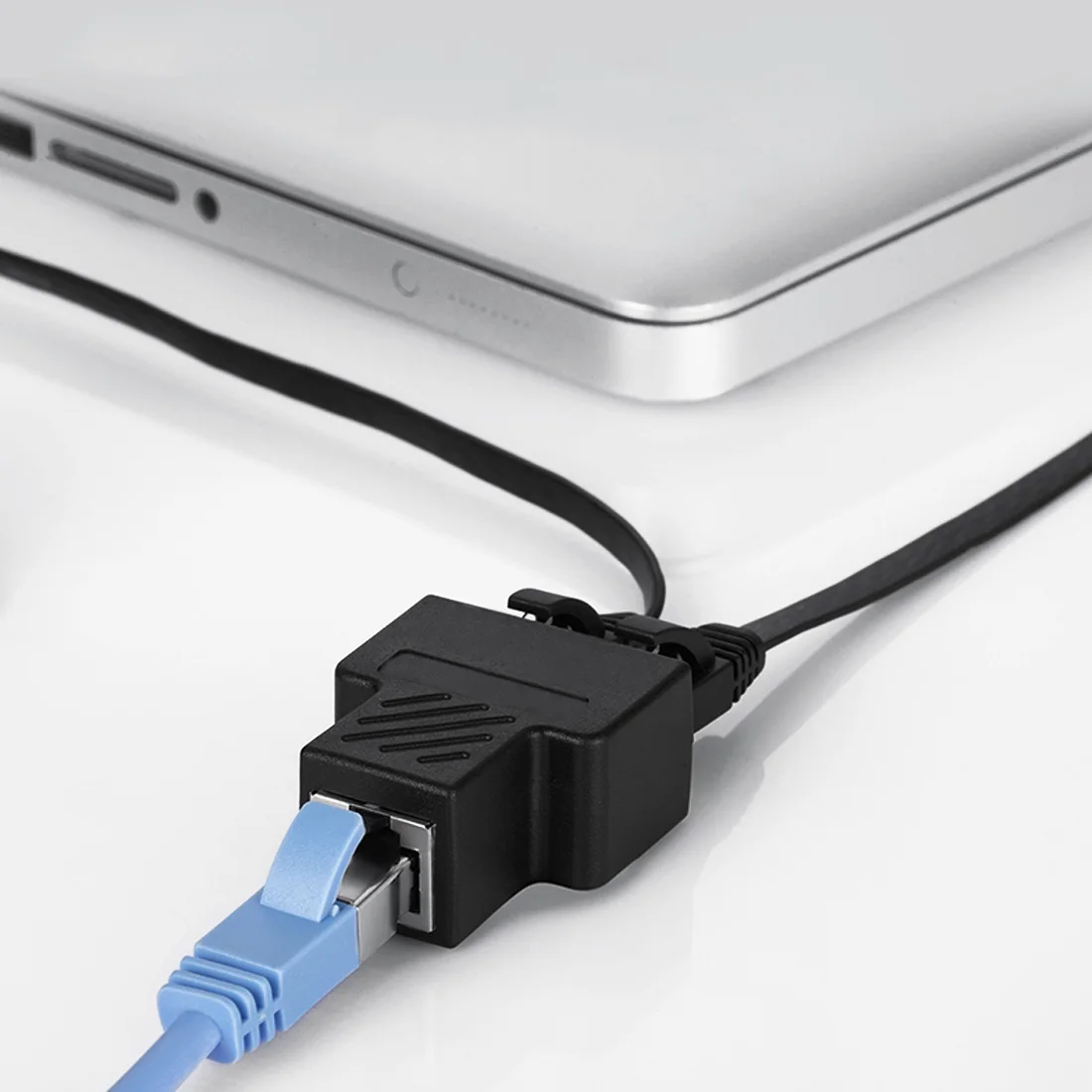 RJ45 Кабельный порт сетевой Кабельный соединитель Rj45 сетевой пластиковый тройник Кабельный соединитель способ разветвитель 1-2 адаптера