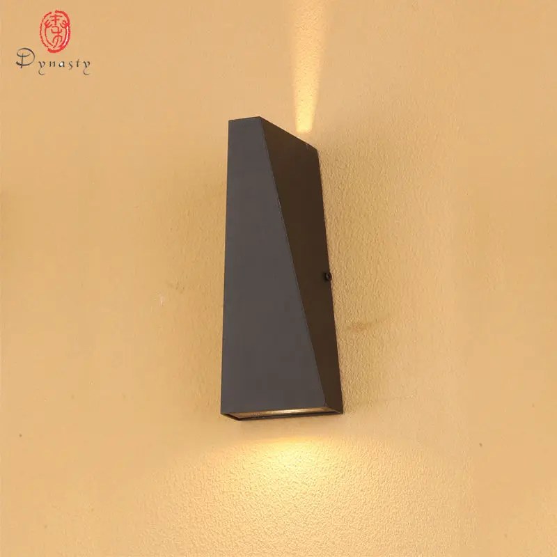 Современная Наружная и внутренняя настенная лампа 7 Вт алюминиевое