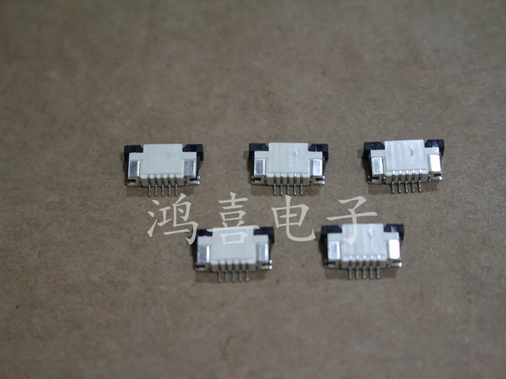 

WZSM New FFC FPC Ribbon flat cable connector socket 1.0mm pitch spacing 5 Pin FFC FPC connector