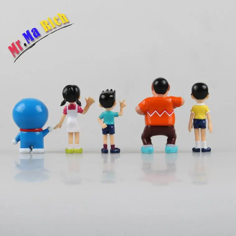 5 шт./компл. Doraemon Nobi Nobita Аниме Фигурки Коллекция игрушек для рождественского