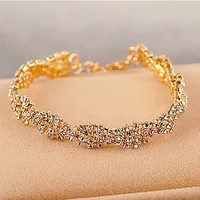 fashion 2018 modern rhinestone stretch female aquarelle accessories bracelet and bangle girl jewelry