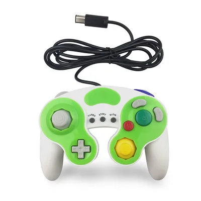 Green White Для NGC проводной джойстик USB Вибрационный амортизатор джойстик для nintendo Gamecube проводной геймпад для NGC GC PC Аксессуары - Цвет: Green White