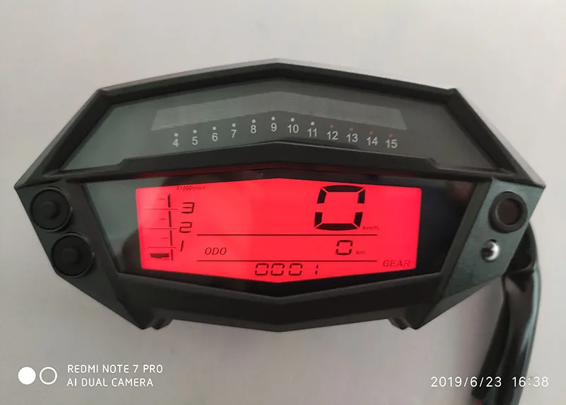 TKOSM мотоцикл спидометр Отрегулируйте 7 цветов 299KMP ЖК-цифровой спидометр одометр тахометр для Kawasaki Z1000 модификация