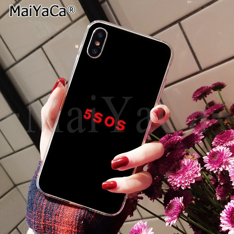 MaiYaCa 5SOS Coque Shell чехол для телефона iPhone X XS MAX 6 6s 7 7plus 8 8Plus 5 5S SE XR|Бамперы| |