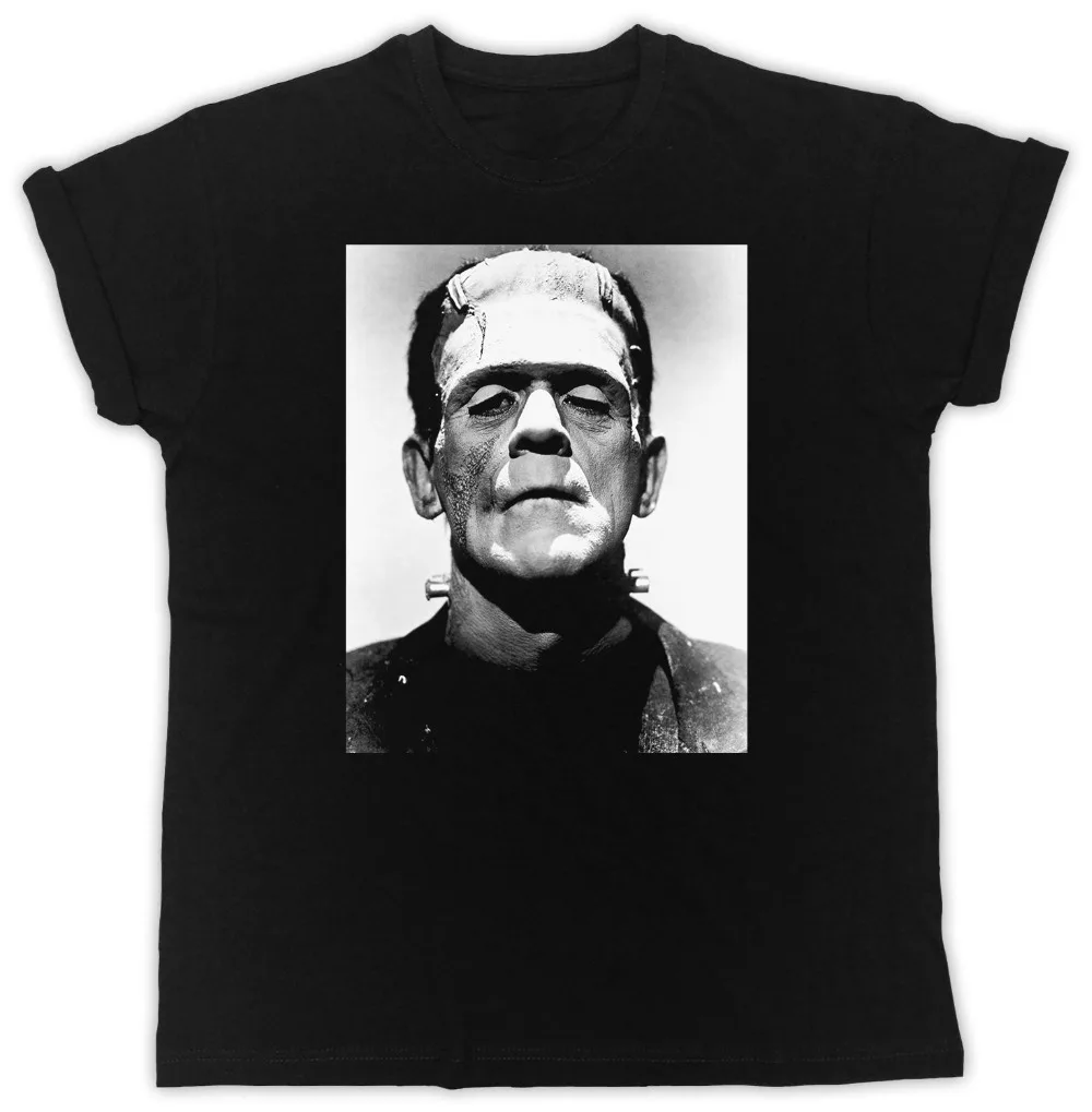 

New Brand-Clothing T Shirts FRANKENSTEIN MOVIE POSTER COOL SHORT SLEEVE UNISEX BLACK T-SHIRT Men O-Neck Tee Shirt