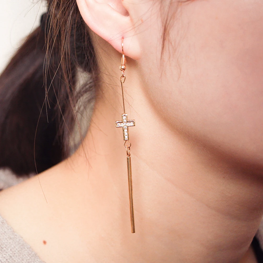 2018 Золотой/серебристый шар Крест Корона с жемчугом циркон длинные серьги