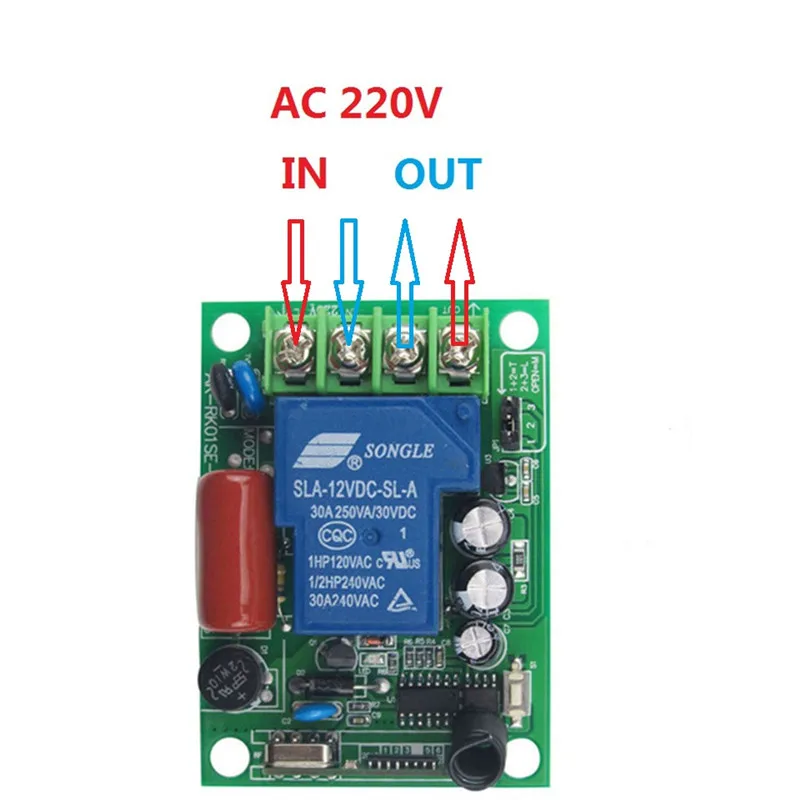 Универсальный 433 МГц Беспроводной RF релейный AC85 220V 30A выключатель света для