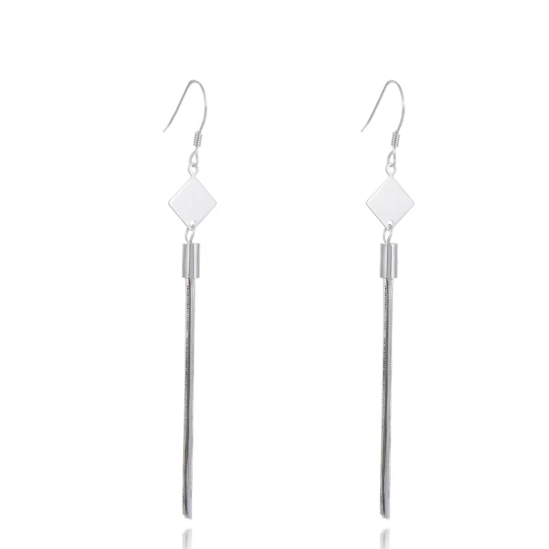 Оригинальные серьги аксессуары длинные из стерлингового серебра S925 пробы