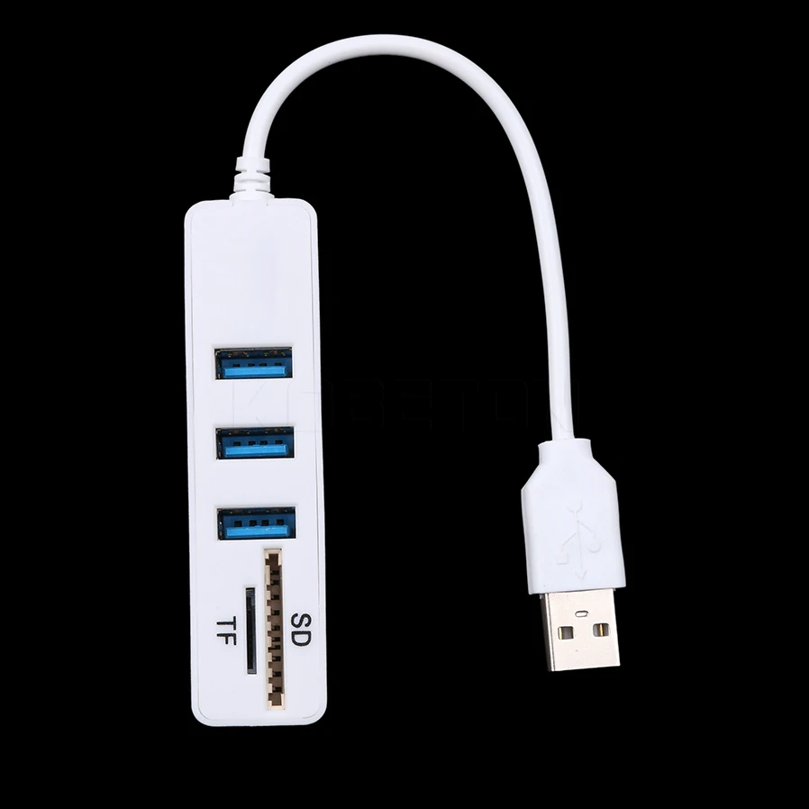 Кардридер kebidu usb хаб 2 0 3 порта 480 Мбит/с комбинированный мини концентратор