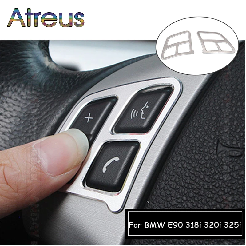 Автомобильные аксессуары для салона автомобиля Atreus 2 шт. наклейки на кнопки руль