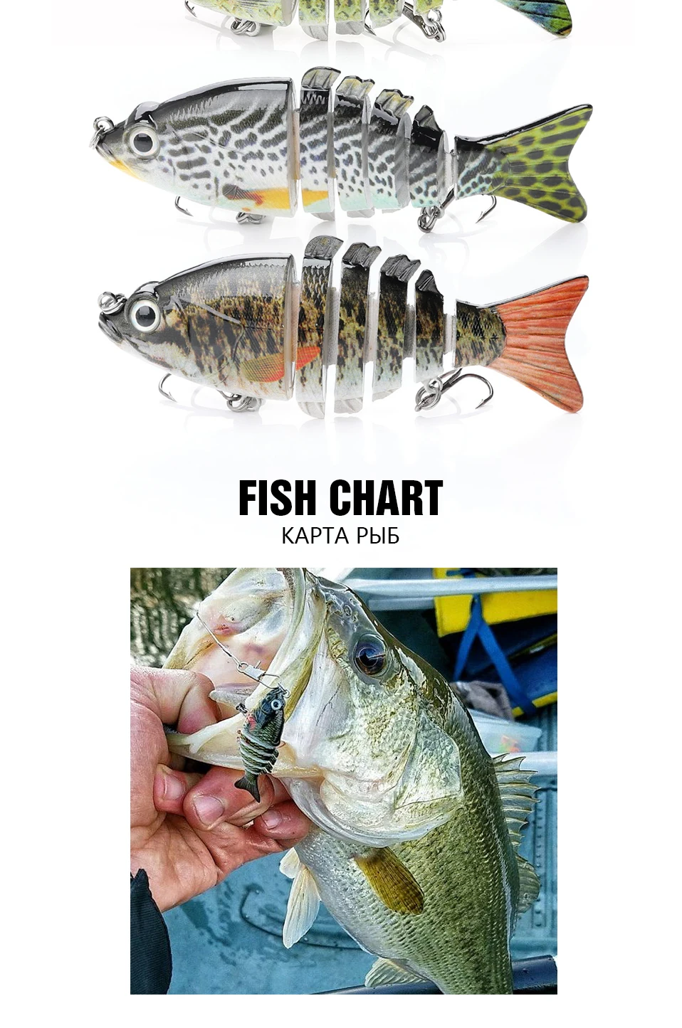 VTAVTA, 10 см, 20 г, воблеры для рыбалки, 6 сегментов, Swimbait, рыболовные приманки, кренкбейт, Мульти соединенная жесткая приманка, искусственная приманка, приманка для рыбы