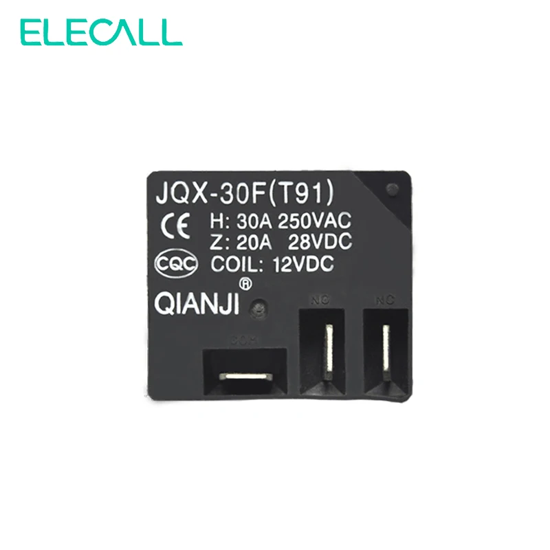 ELECALL 10 шт./лот JQX 30F DC12V 3 контактное миниатюрное электромагнитное реле 30A 250VDC/ 20A 28VDC