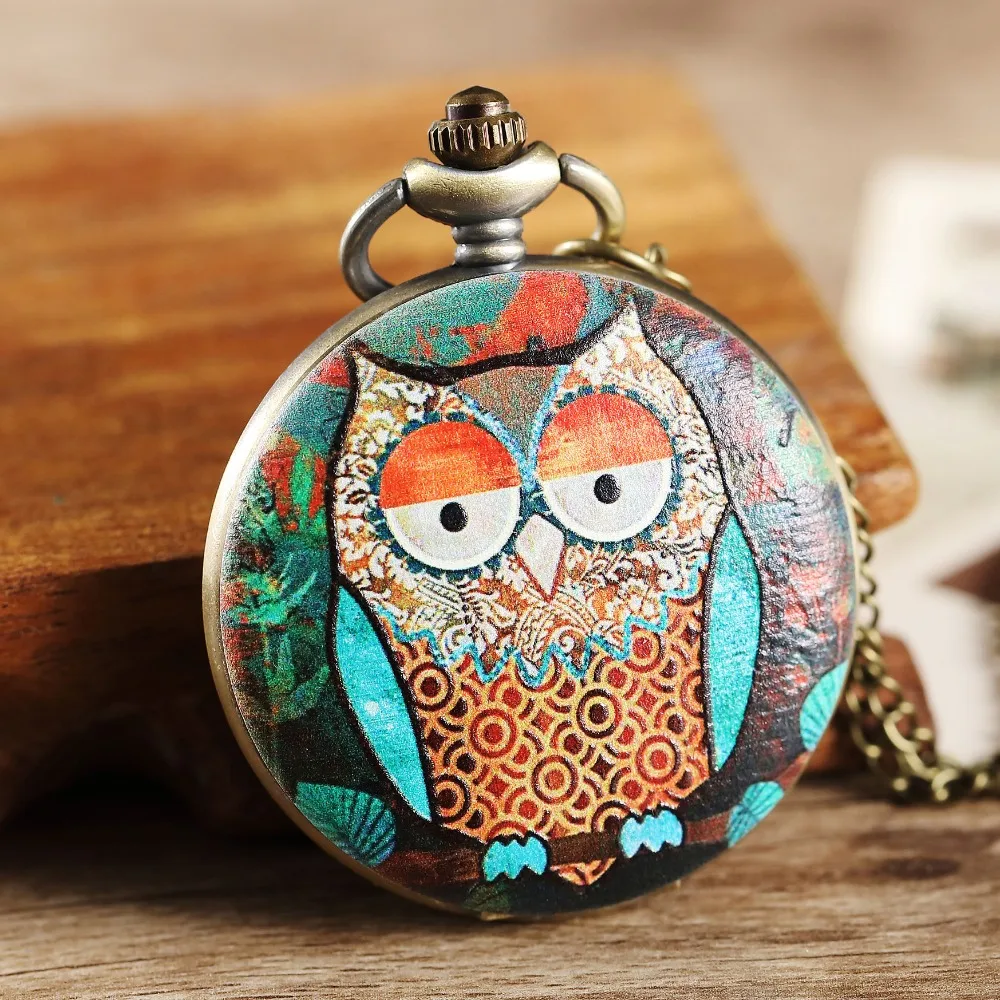 Винтажные мужские и женские карманные часы с большим циферблатом цветным