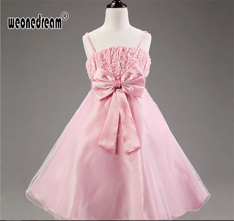 WEONEDREAM Vestidos/2017 г. Летнее платье с цветочным узором для девочек Детские подтяжки