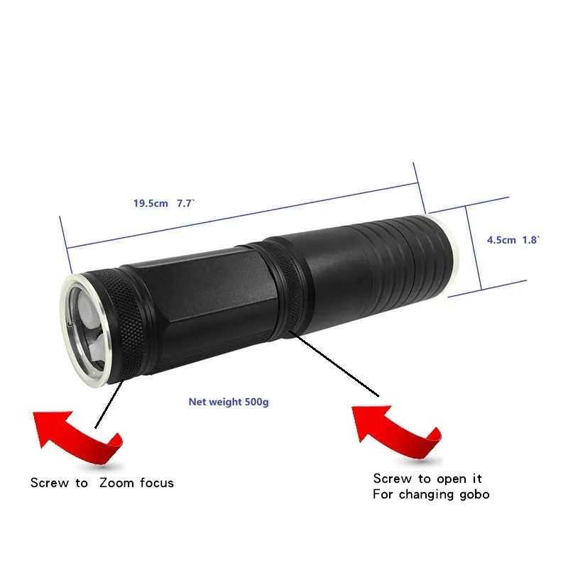 10W Hand Lamp logo gobo projector torch light lamp advertising customized portable riding | Floodlights