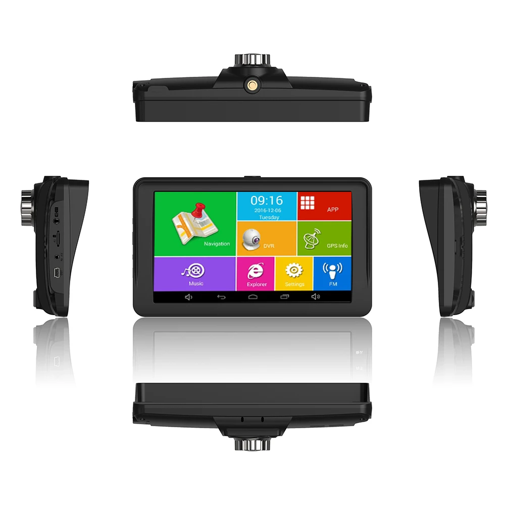 Автомобильный видеорегистратор TOPSOURCE, GPS навигация, 16G, 7 дюймов, 1024*600, Android, Bluetooth, wifi, fhd, 1080 p, камера, регистратор, Автомобильный GPS, запись, мА