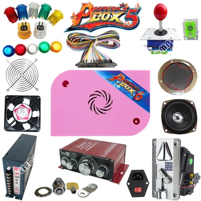 Светло-желтый Аркадная игра diy части комплект Pandora Box 6 с 1300 игр аркадная консоль Запчасти для игровых автоматов для двух игроков - Цвет: Светло-желтый