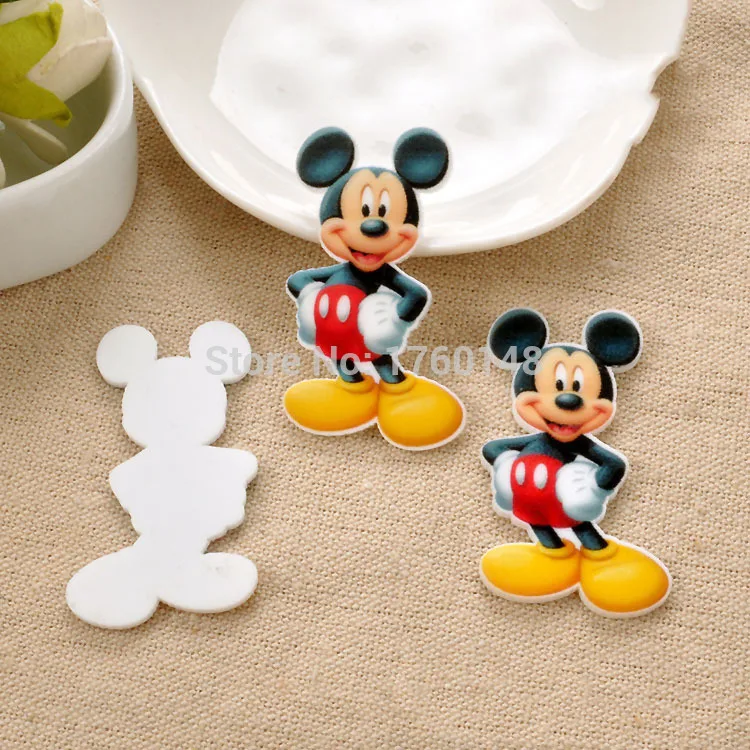DIY мультяшная фигурка Микки и Минни украшение для дома ремесла плоское заднее из