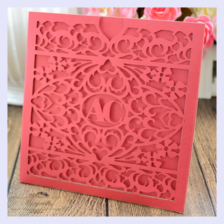 Уникальные товары для вечерние MR045 с лазерной резкой свадебные пригласительные