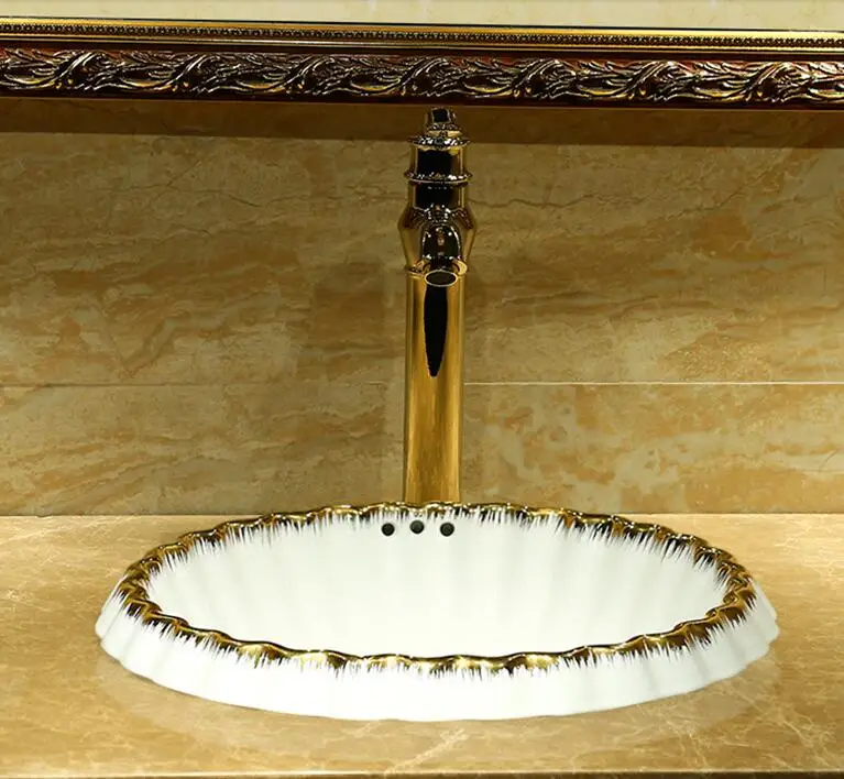 Морская раковина кружевная белая круглая керамическая для ванной комнаты |