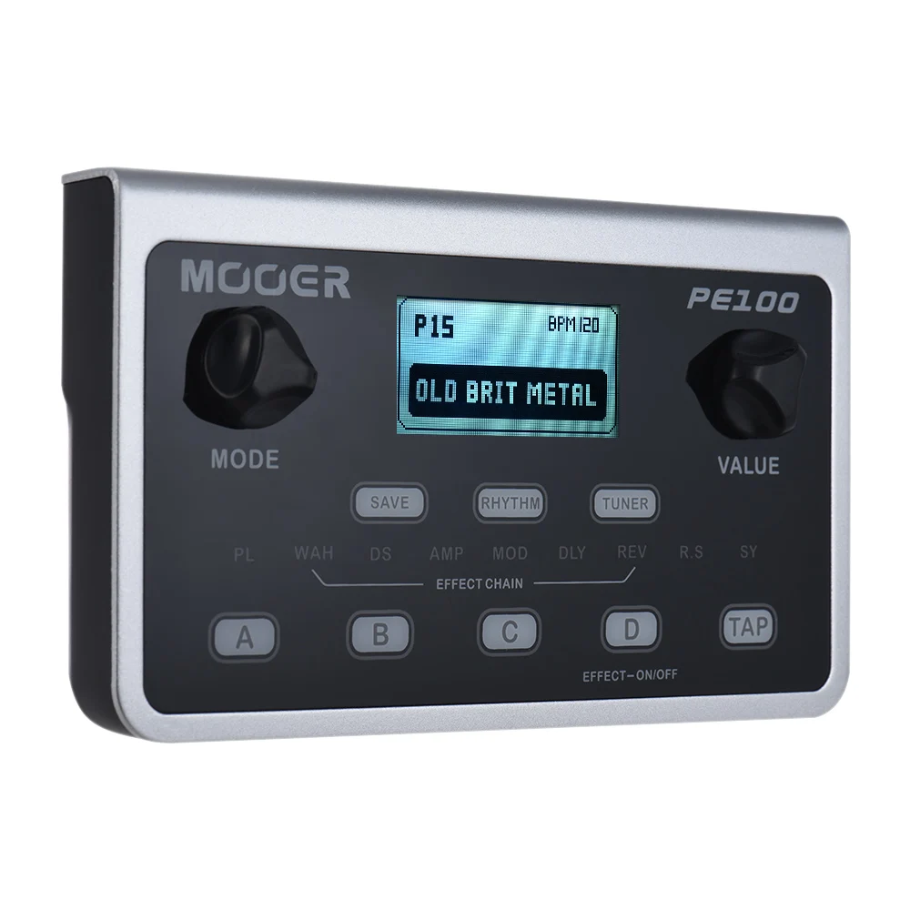 Процессор для гитары MOOER PE100 педаль создания гитарных эффектов 39 40 узоров