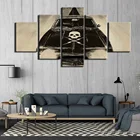 Настенная живопись, холст, 5 шт., принты и плакаты, домашний декор, искусство, Череп, ужас, настенные картины для гостиной