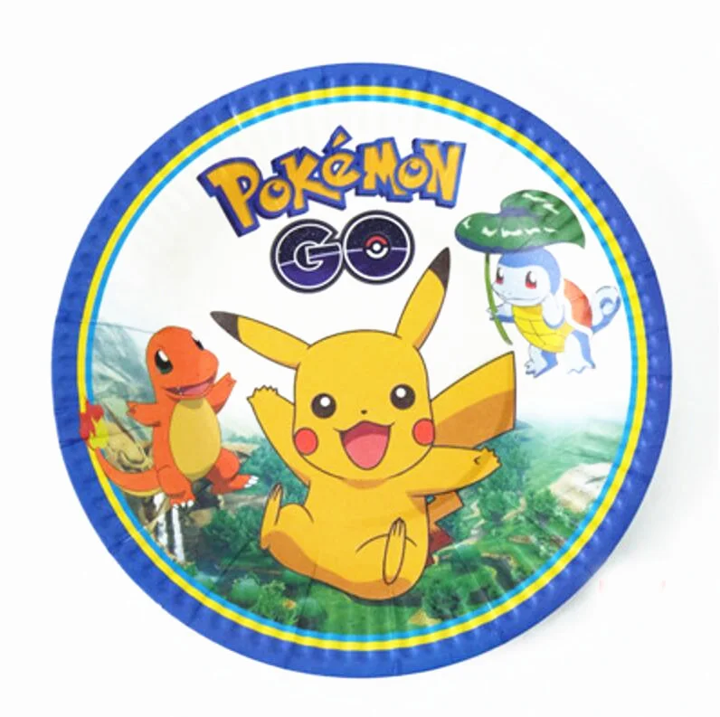 Pokemon Go тематическая вечеринка на день рождения украшения Дети покемон вечерние принадлежности Набор посуды бумажные тарелки подарок для ребенка
