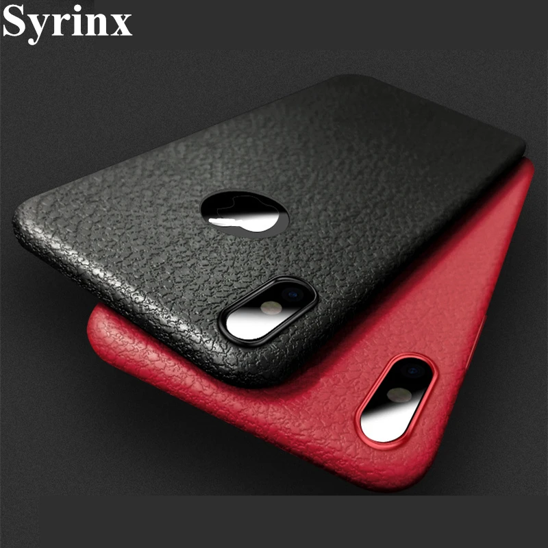 Ультратонкий кожаный чехол SYRINX для iPhone 6S 6 7 8 Plus X XS Max XR мягкий силиконовый из ТПУ с