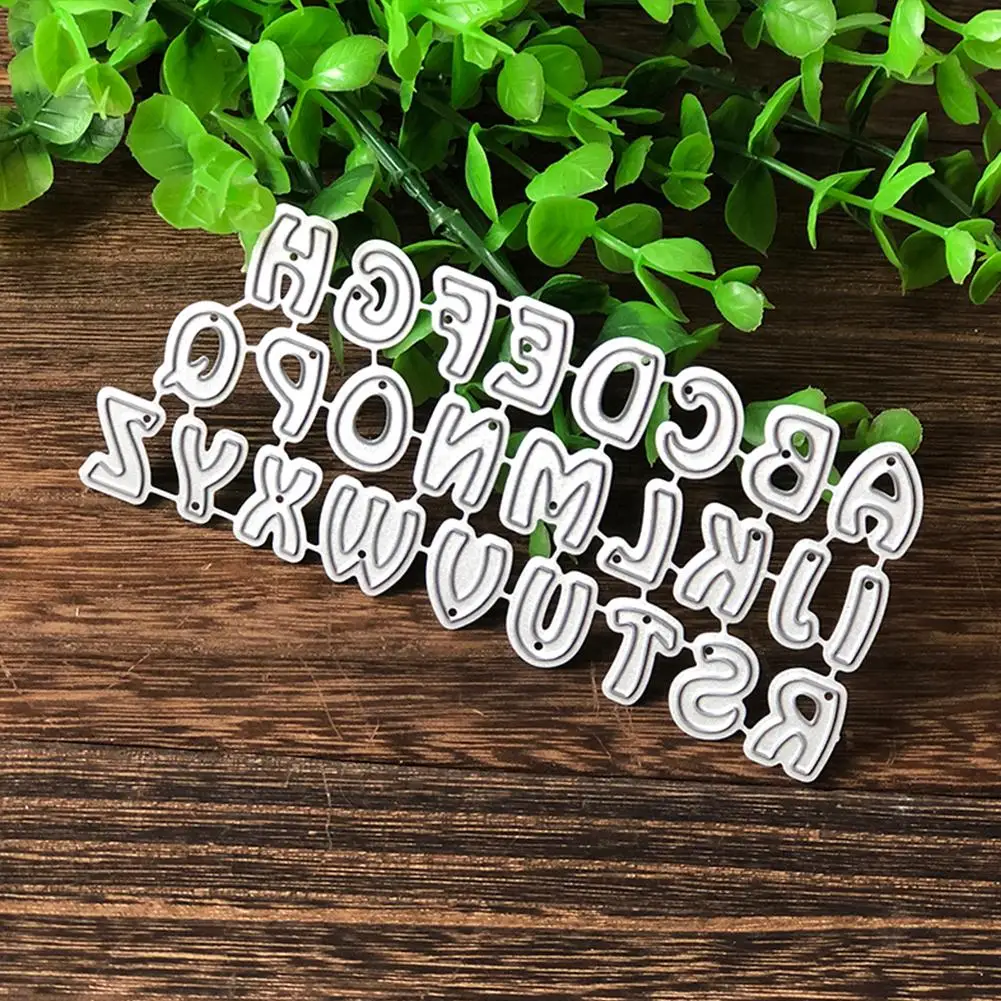 

1 Set of Durable Alphabet Letter Design Metal Cutting Die DIY Scrapbooking Paper Cards Stencil Template Paper Embossing Tool