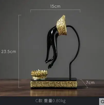 Декор для дома Zen ручка Будды поделки из смолы мебель гостиной подсвечник ~ | Дом и