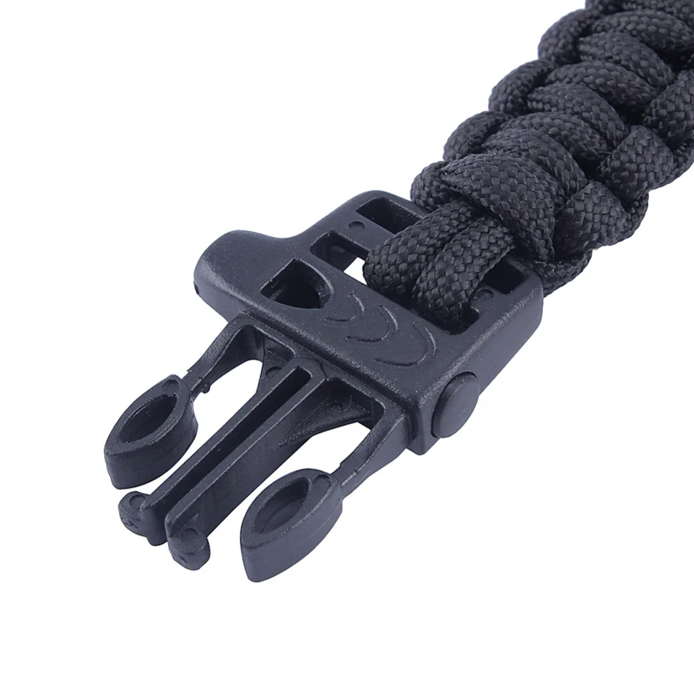 Военный Утилита военный браслет для выживания paracord Кемпинг походный свисток спасательный Браслет Плетеный Канат запястье