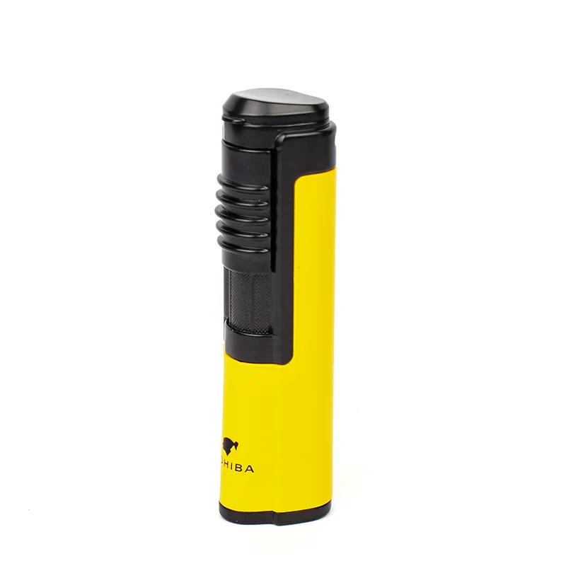 COHIBA металлическая ветрозащитная Зажигалка для сигарет, 1 фонарь, зажигалка с бутановым пламенем, карманная зажигалка