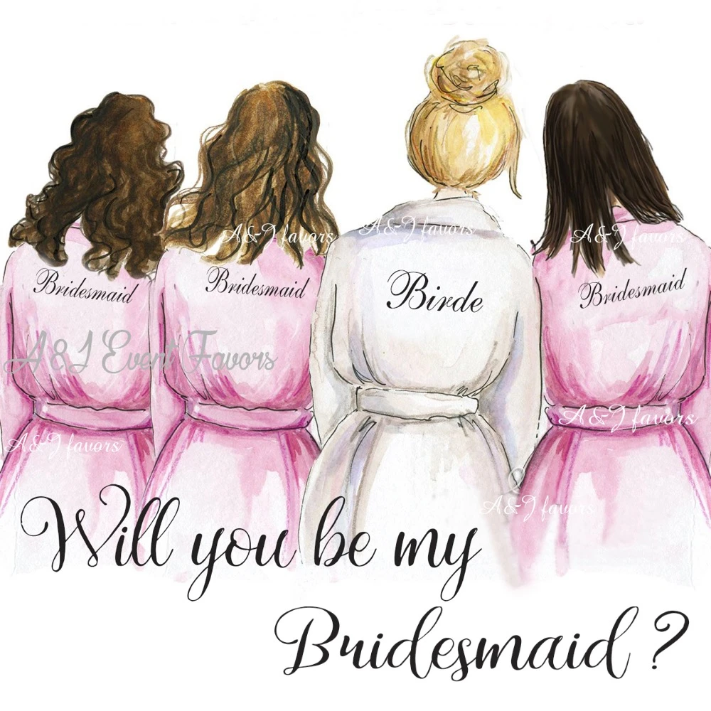 7 шт. в партии бумажные Пригласительные открытки Матрона подружки чести идеи для