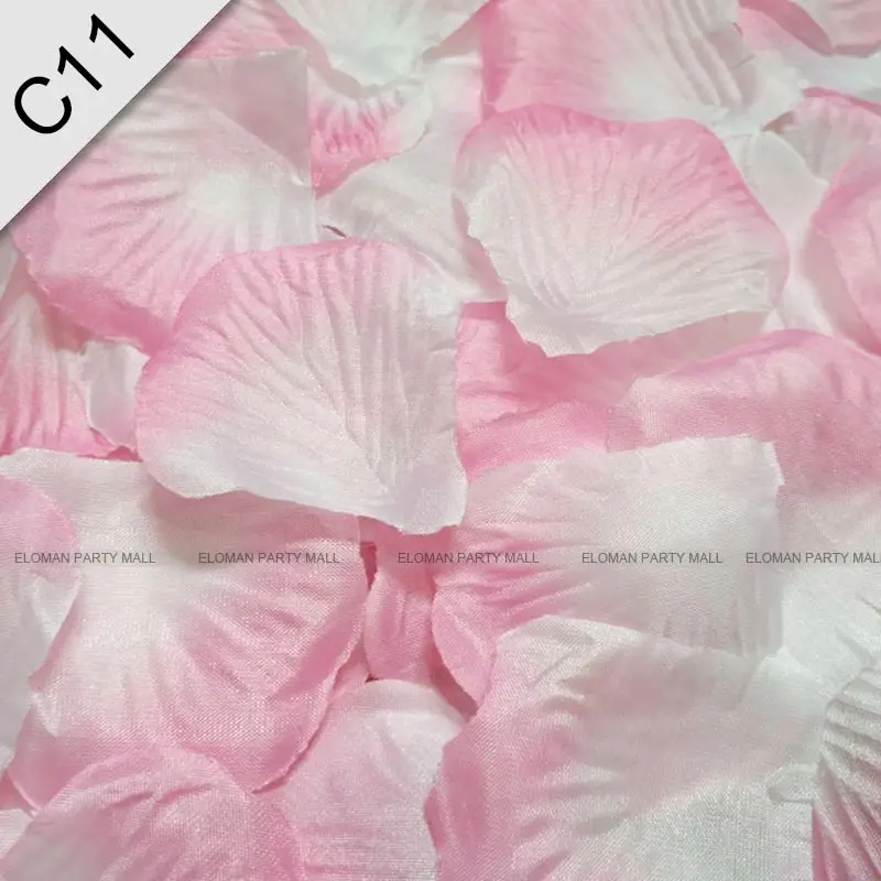 C11 ELOMAN, 500 шт., Шелковый цветок розы, Свадебный домашний декор, конфетти в виде лепестков, искусственный цветок, свадебные украшения - Цвет: C11