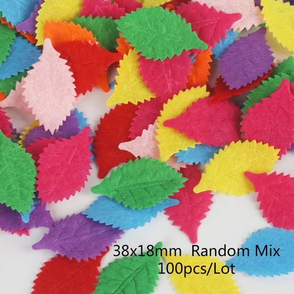 38x18mm 100Pcs Высокое качество 50-100 шт/партия мульти формы войлочная тканевая нашивка фетр Скрапбукинг наклейка для одежды сумки украшения одежды - Цвет: 38x18mm 100Pcs